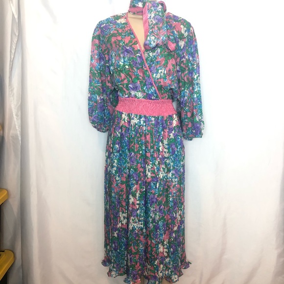 80’s Vintage Diane Freis Dress - Picture 1 of 16